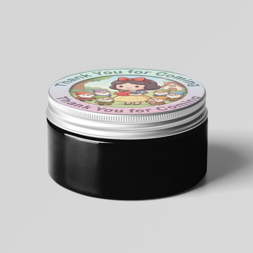 Load image into Gallery viewer, Snow White Theme- Return Gift/birthday decor Thankyou Sticker (6 CM/Sticker/Mixcolour/24Pcs)
