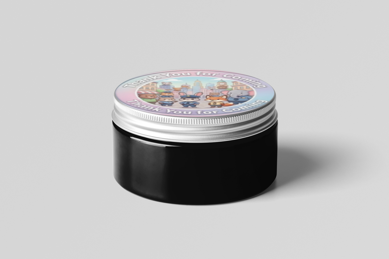 Zootopia Theme- Return Gift/birthday decor Thankyou Sticker (6 CM/Sticker/Mixcolour/24Pcs)