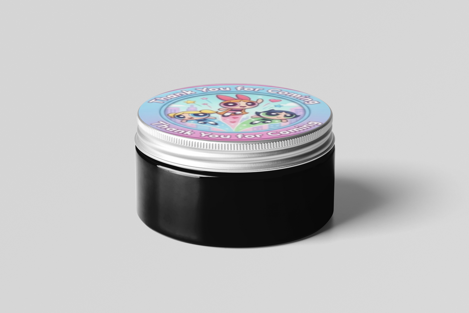 Powerpuff Girls Theme- Return Gift/birthday decor Thankyou Sticker (6 CM/Sticker/Mixcolour/24Pcs)