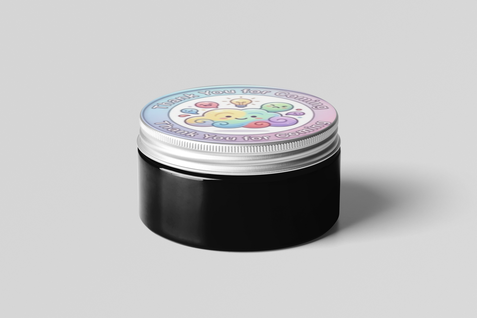 Rainbow Cloud Theme- Return Gift/birthday decor Thankyou Sticker (6 CM/Sticker/Mixcolour/24Pcs)