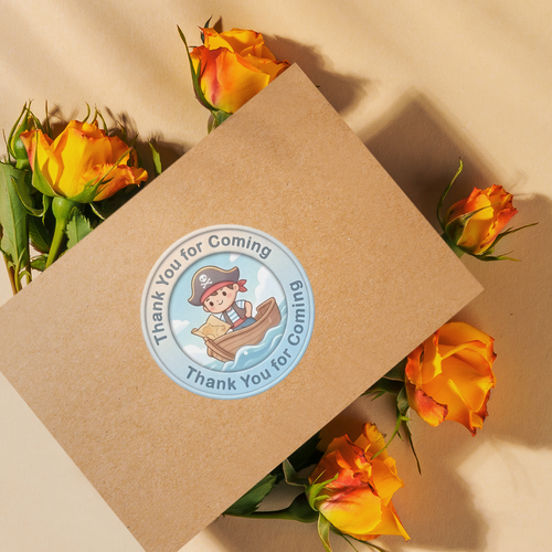 Load image into Gallery viewer, Pirate Boy Theme- Return Gift/birthday decor Thankyou Sticker (6 CM/Sticker/Mixcolour/24Pcs)

