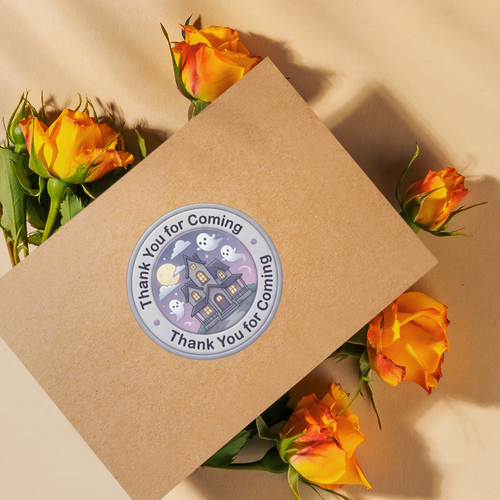 Load image into Gallery viewer, Halloween Theme- Return Gift/birthday decor Thankyou Sticker (6 CM/Sticker/Mixcolour/24Pcs)
