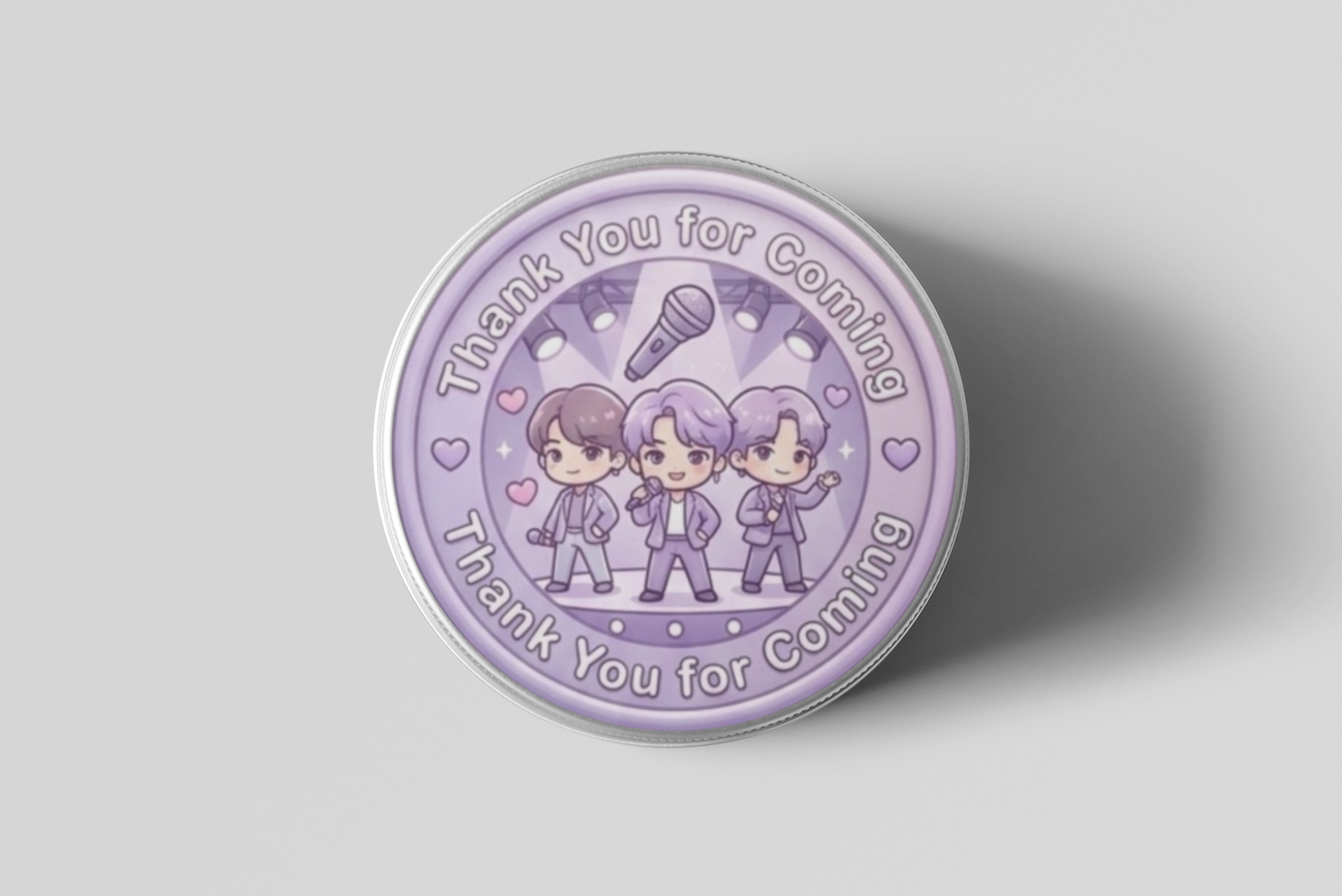 BTS Theme- Return Gift/birthday decor Thankyou Sticker (6 CM/Sticker/Mixcolour/24Pcs)