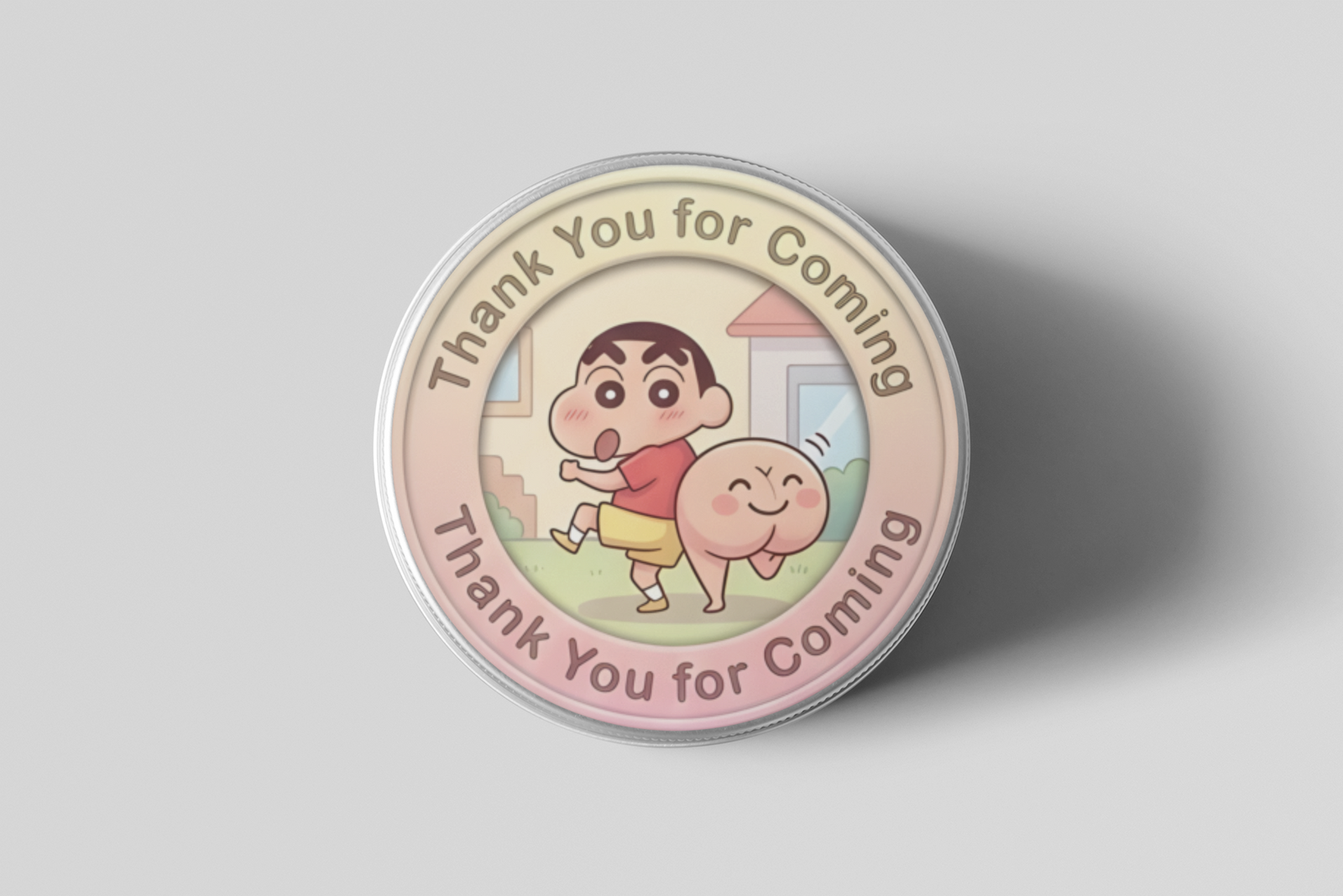 Shinchan Theme- Return Gift/birthday decor Thankyou Sticker (6 CM/Sticker/Mixcolour/24Pcs)
