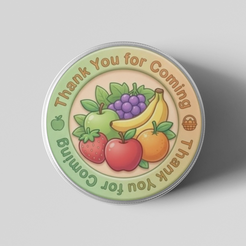 Load image into Gallery viewer, Fruit Theme- Return Gift/birthday decor Thankyou Sticker (6 CM/Sticker/Mixcolour/24Pcs)
