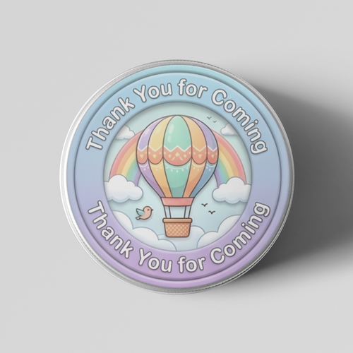 Load image into Gallery viewer, Hot Air Balloon Theme- Return Gift/birthday decor Thankyou Sticker (6 CM/Sticker/Mixcolour/24Pcs)
