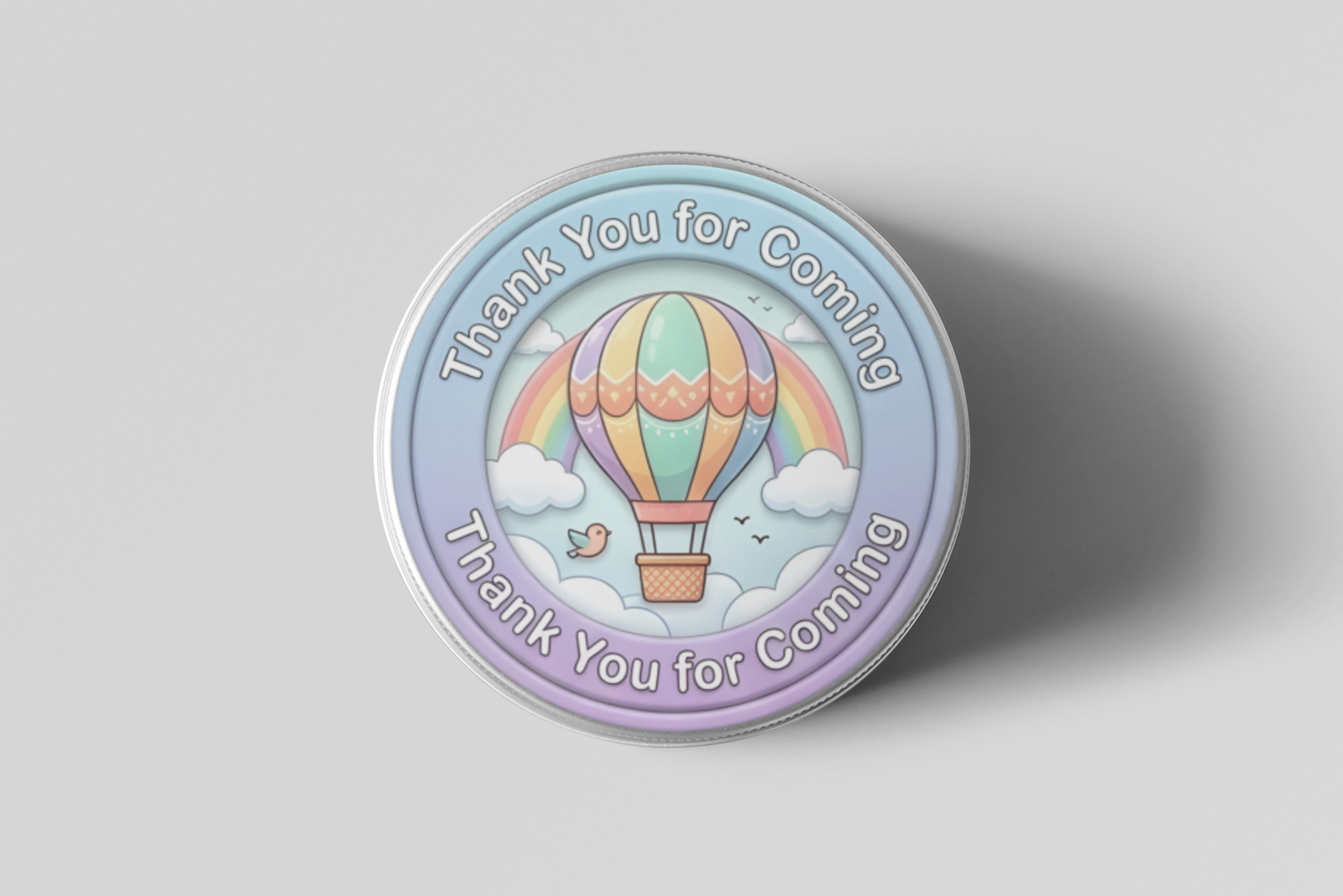 Hot Air Balloon Theme- Return Gift/birthday decor Thankyou Sticker (6 CM/Sticker/Mixcolour/24Pcs)