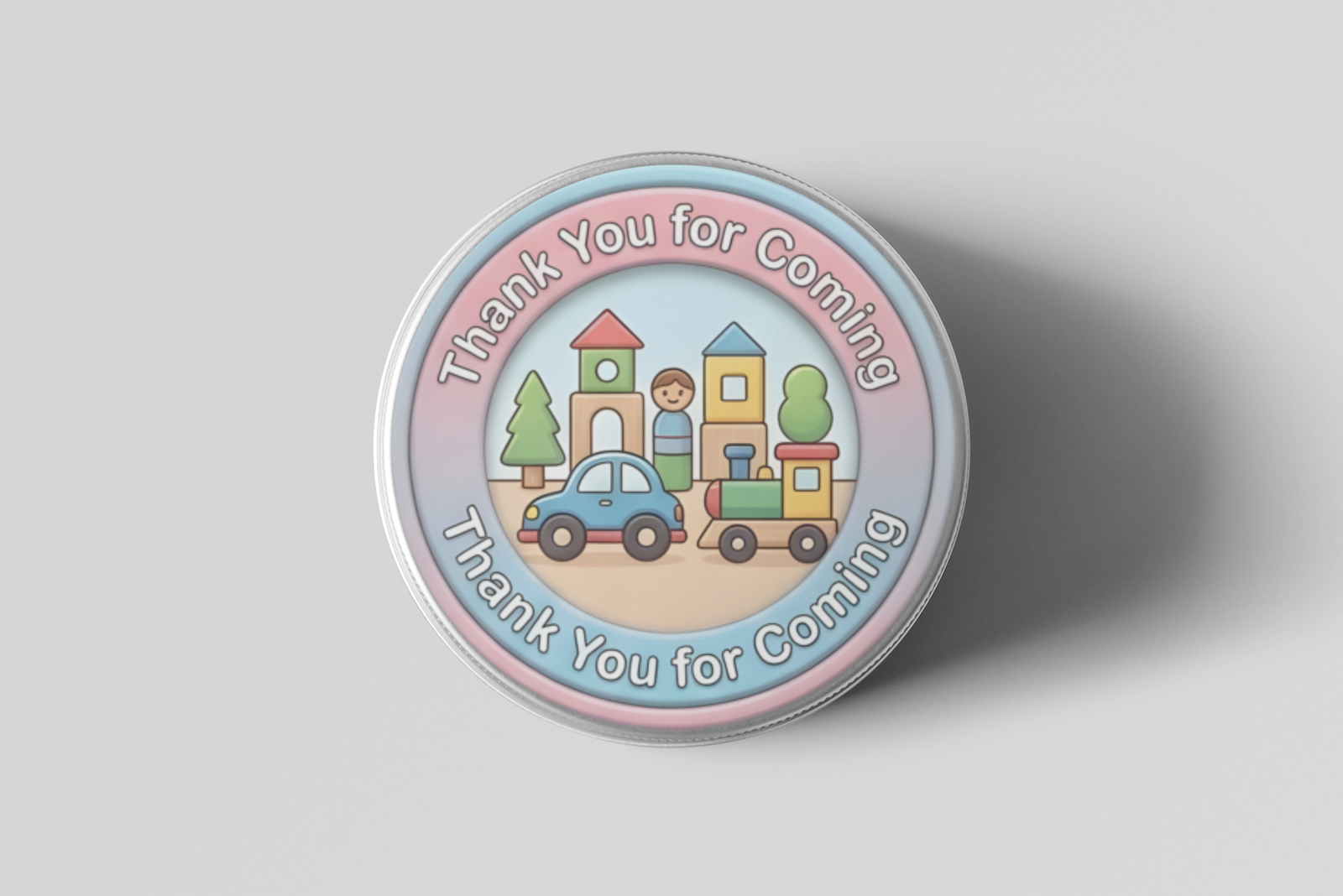Toys Theme- Return Gift/birthday decor Thankyou Sticker (6 CM/Sticker/Mixcolour/24Pcs)