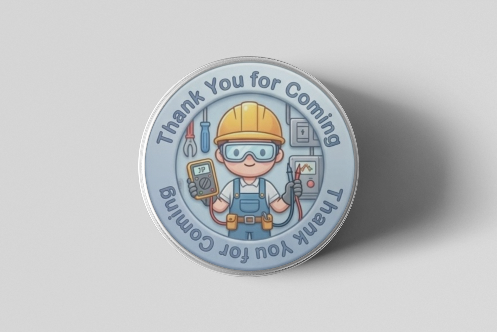 Electrician Theme- Return Gift/birthday decor Thankyou Sticker (6 CM/Sticker/Mixcolour/24Pcs)