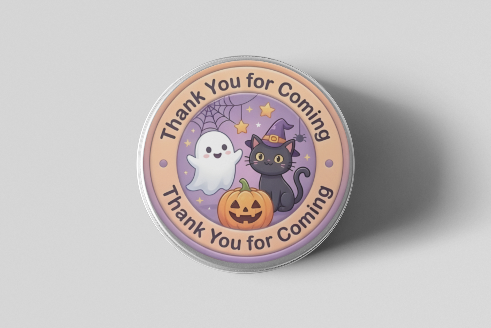 Halloween Theme- Return Gift/birthday decor Thankyou Sticker (6 CM/Sticker/Mixcolour/24Pcs)