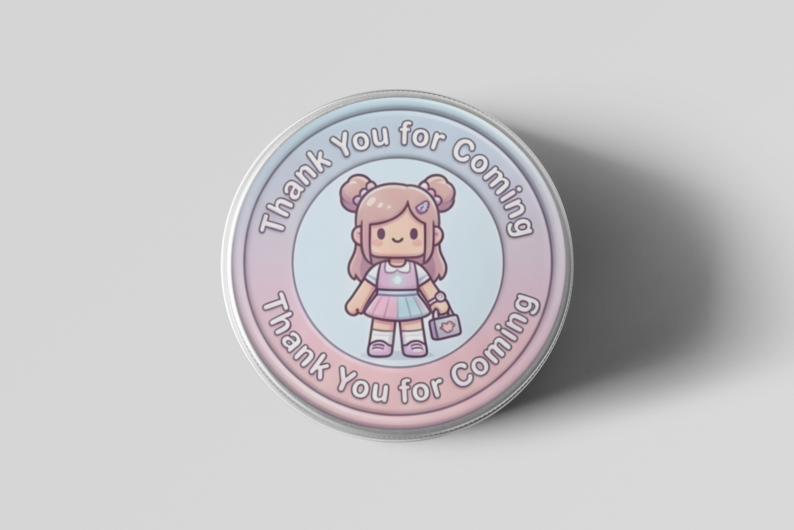 Kawaii Theme- Return Gift/birthday decor Thankyou Sticker (6 CM/Sticker/Mixcolour/24Pcs)