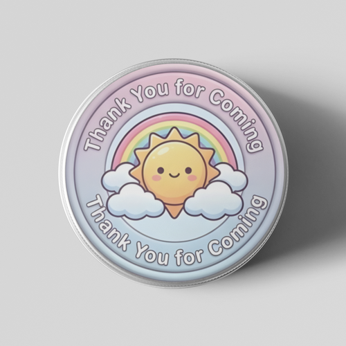 Load image into Gallery viewer, Sun Theme- Return Gift/birthday decor Thankyou Sticker (6 CM/Sticker/Mixcolour/24Pcs)
