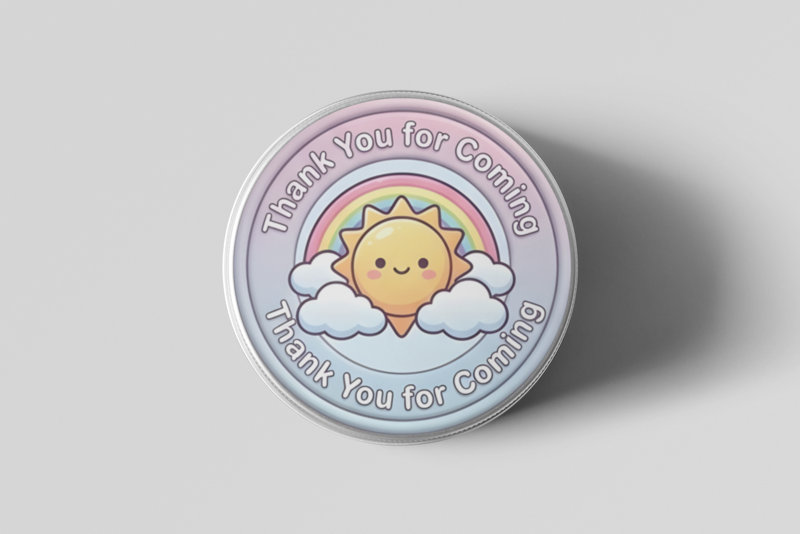 Sun Theme- Return Gift/birthday decor Thankyou Sticker (6 CM/Sticker/Mixcolour/24Pcs)