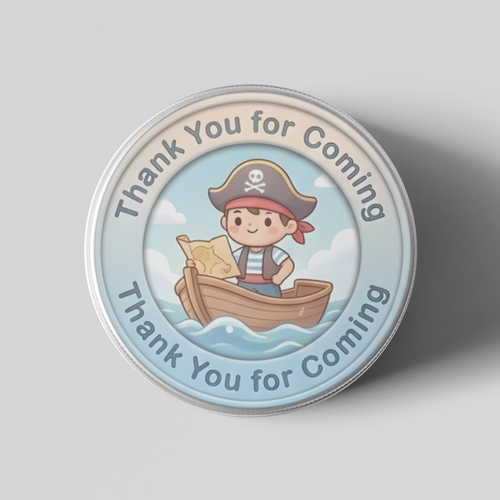 Load image into Gallery viewer, Pirate Boy Theme- Return Gift/birthday decor Thankyou Sticker (6 CM/Sticker/Mixcolour/24Pcs)
