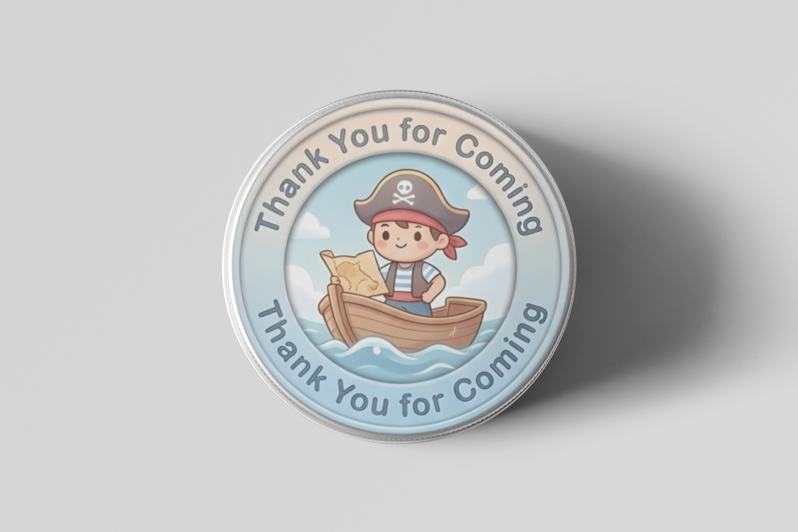 Pirate Boy Theme- Return Gift/birthday decor Thankyou Sticker (6 CM/Sticker/Mixcolour/24Pcs)