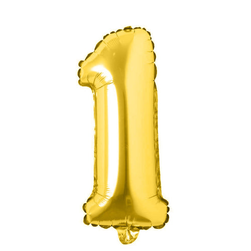 16 Inches Number Foil Balloon, Gold Color – PartyDecor Mall