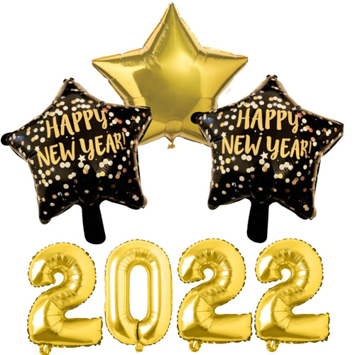 Load image into Gallery viewer, Welcome 2023 Happy New Year Foil Balloons for New Year Celebration Decoration (6 Pieces)

