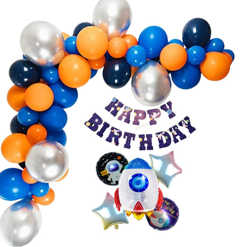 Load image into Gallery viewer, Space Theme Birthday Decor Kit - 58 PCS
