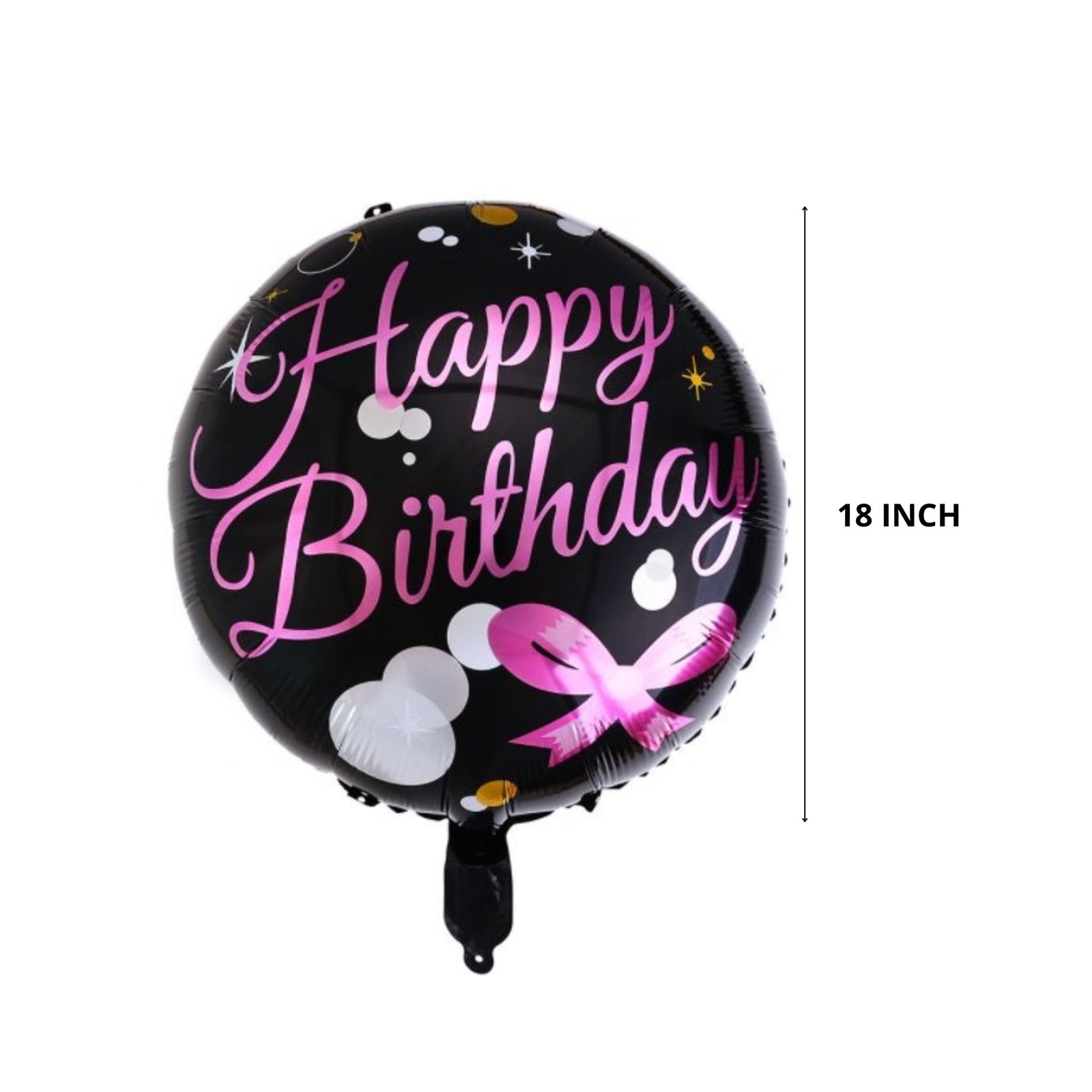 Round Shape Black and Pink Foil Balloon