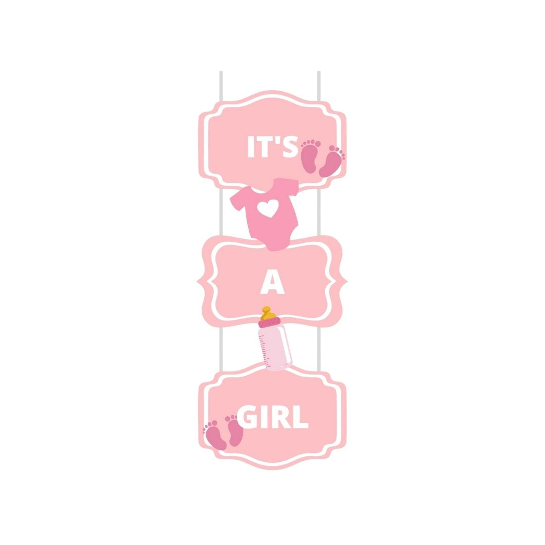 It’s a Girl Theme Birthday Decoration Hanging / Ceiling Hanging Decoration / Wall Decoration
