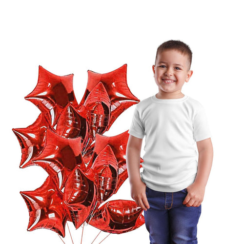 Load image into Gallery viewer, Star Red 10″ inch Foil Balloon for Happy Birthday Party Decoration, Anniversary Party &amp; Valentine Day Pack of 10

