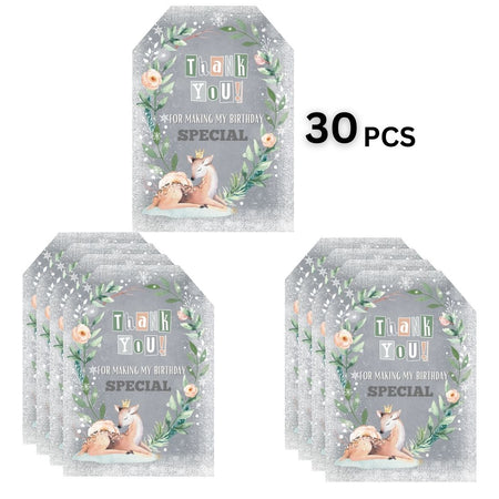 Winter Onderland Theme Birthday Favour Tags (2 x 3.5 inches/250 GSM Cardstock/Mixcolour/30Pcs)