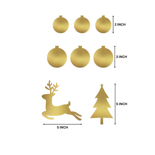 Load image into Gallery viewer, Merry Christmas Decoration Kit (5 Inches / 250 GSM Card Stock / Red, Green, Gold / 51 Pcs)
