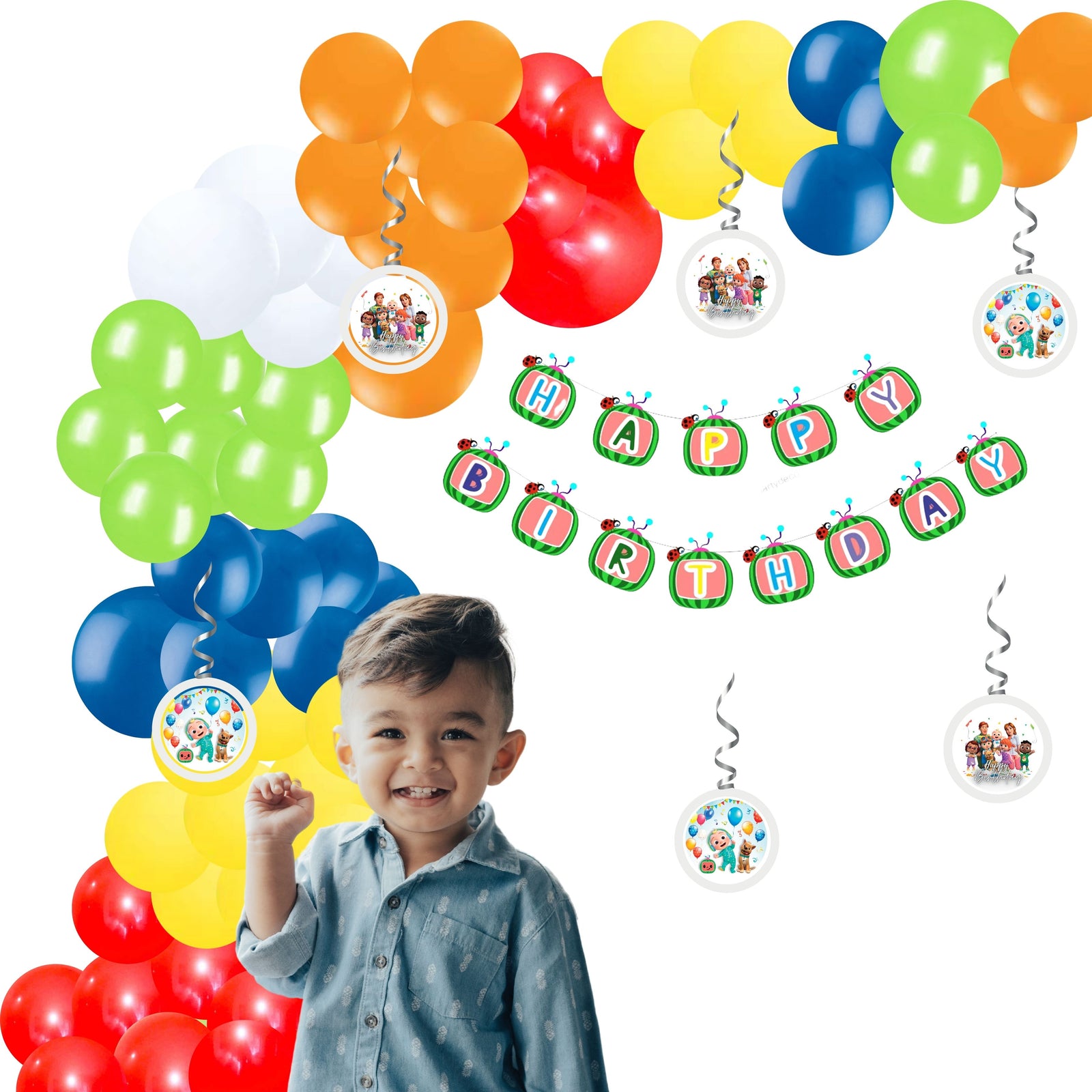 melon Theme Birthday Balloon Decoration DIY Kit (100 Pcs)