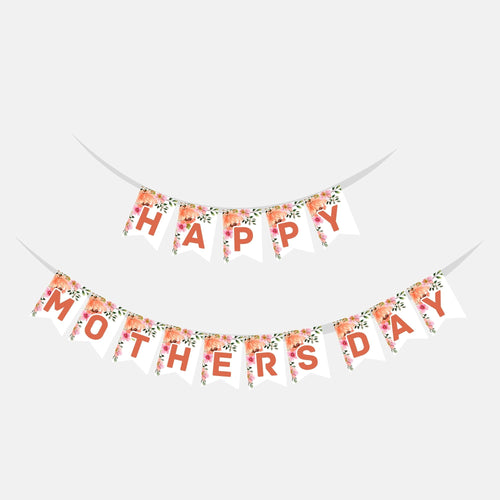 Load image into Gallery viewer, Happy Mothersday Banner (6 inches/250 GSM Cardstock/Mixcolour/15 pcs)
