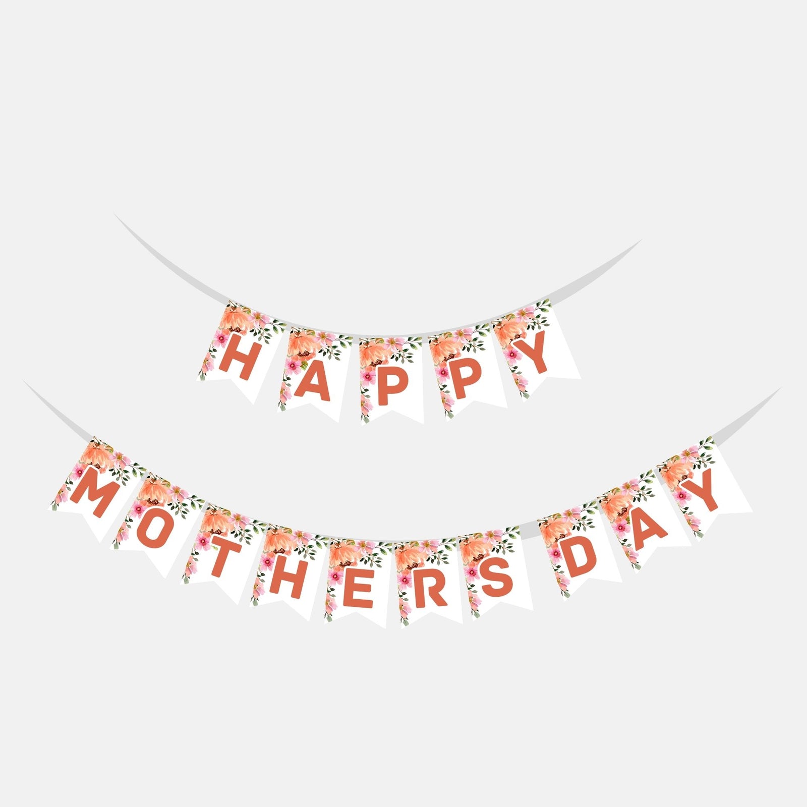 Happy Mothersday Banner (6 inches/250 GSM Cardstock/Mixcolour/15 pcs)