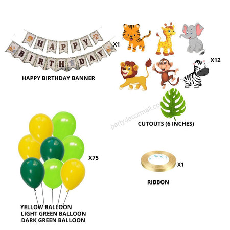 Jungle Theme Balloon Decor DIY Kit (89 Pcs)
