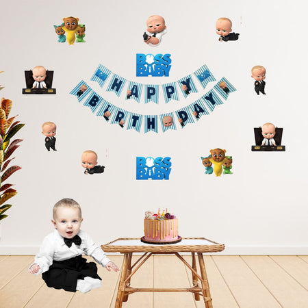 Boss Baby Girl Adventure Birthday Party Decorations - Banner, Cutouts (6 inches/250 GSM Cardstock/Mixcolour/25Pcs)