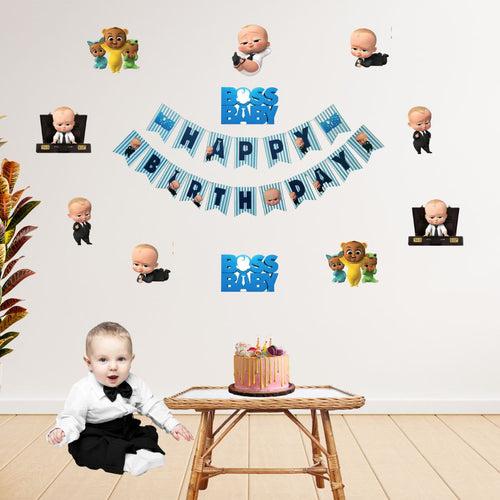 Load image into Gallery viewer, Boss Baby Girl Adventure Birthday Party Decorations - Banner, Cutouts (6 inches/250 GSM Cardstock/Mixcolour/25Pcs)
