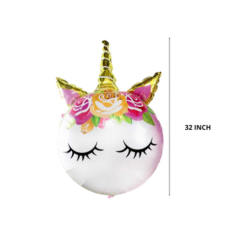Unicorn Face Foil Balloon