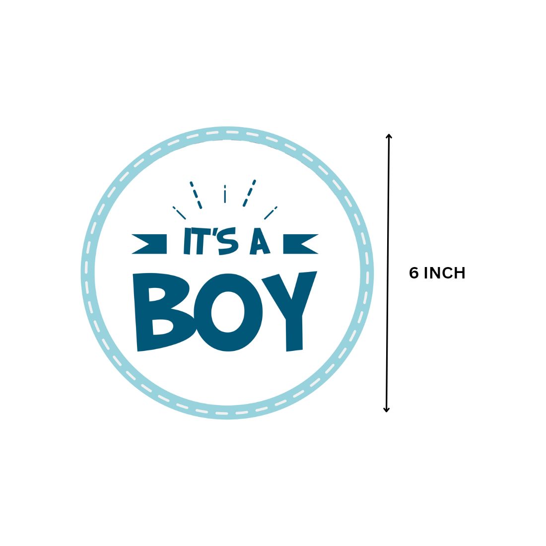 Baby Boy Welcome Danglers - (6 inches/250 GSM Cardstock/Mixcolour/6Pcs)