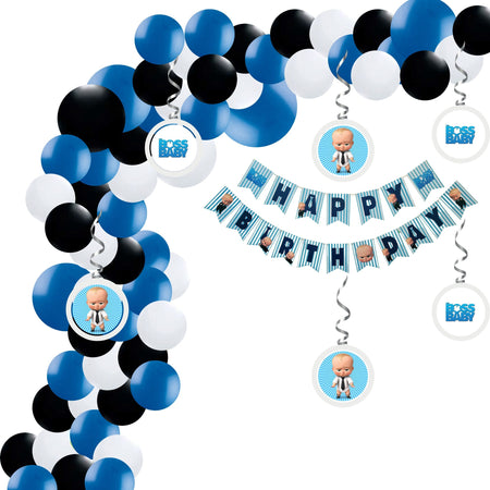 Boss Baby Theme Decorations Combo Set 69Pcs for Boys Birthday Decorations Items Set