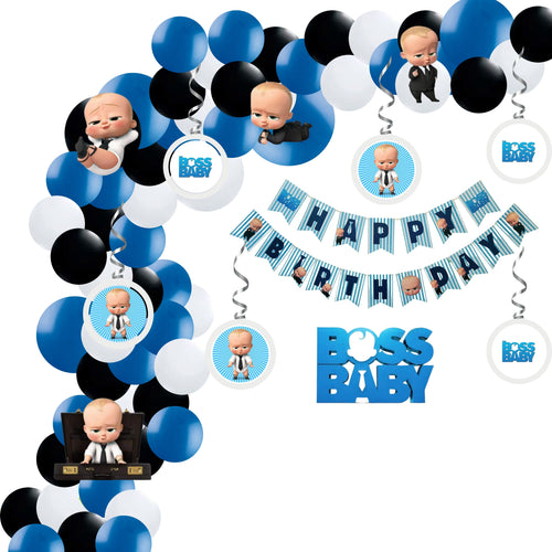 Load image into Gallery viewer, Boss Baby Theme Decorations Combo Set 79Pcs for Boys Birthday Decorations Items Set
