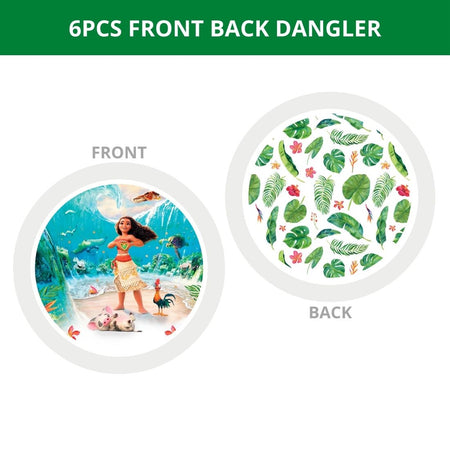Moana Dangler/Wall Hanging Birthday Decoration – (6 Pieces)