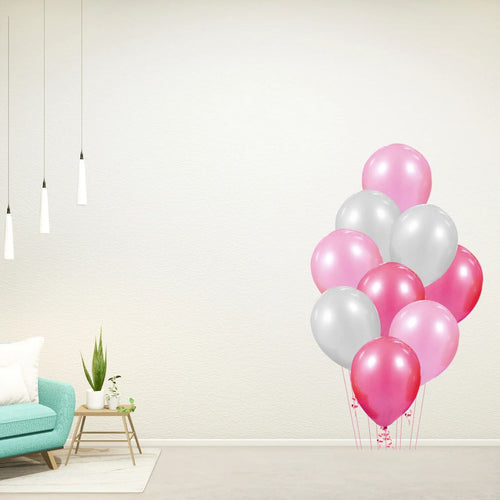 Load image into Gallery viewer, Pink White Metallic Balloons Pack - 50Pcs for Kids Girls Women Birthday, Baby Shower, Princess Decorations
