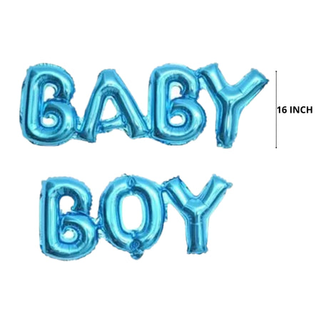 Baby Boy Foil Balloon, Birthday Decoration (Blue)