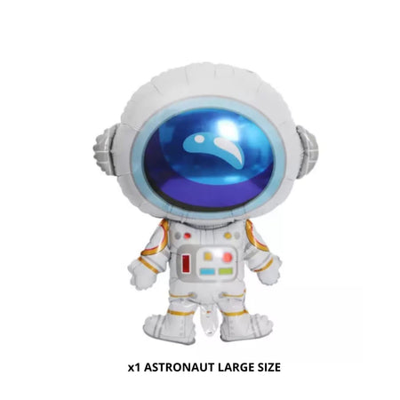 Party Decor Mall – Astronaut Happy Birthday Foil Balloon Set for Space Purple Theme Birthday Party – Pack of 5