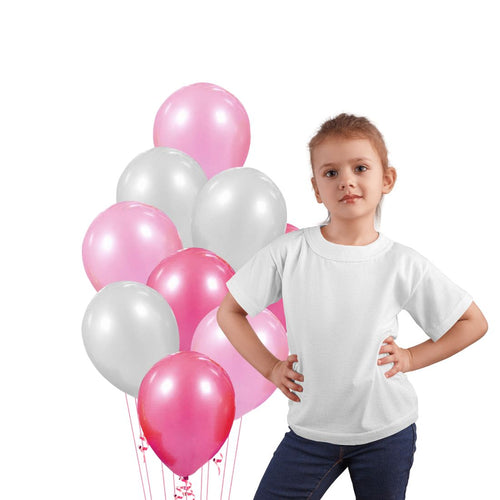 Load image into Gallery viewer, Pink White Metallic Balloons Pack - 50Pcs for Kids Girls Women Birthday, Baby Shower, Princess Decorations
