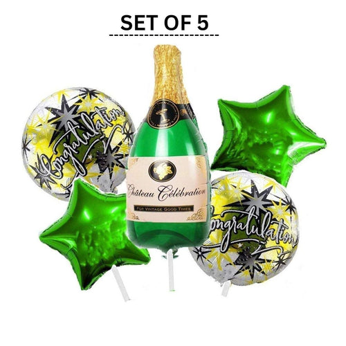 Load image into Gallery viewer, Congratulations foil balloon bouquet wine and congratulations
