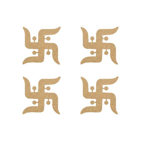 Wooden Swastik - Set of 4