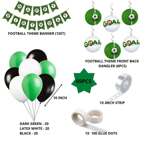 Load image into Gallery viewer, Football Theme Birthday Decoration Kit(69Pcs)
