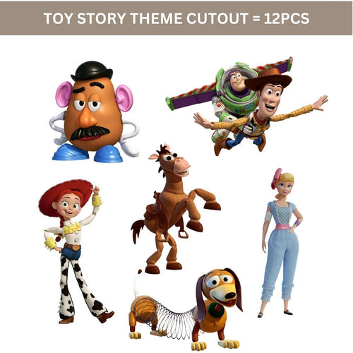Load image into Gallery viewer, Toy Story Theme Cutout (6 inches/250 GSM Cardstock/Mixcolour/12Pcs)
