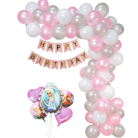 Frozen Theme Birthday Decoration for Girls 95 Pcs – Princess Elsa Birthday Party Decorations – Frozen Birthday Decorations for Girls