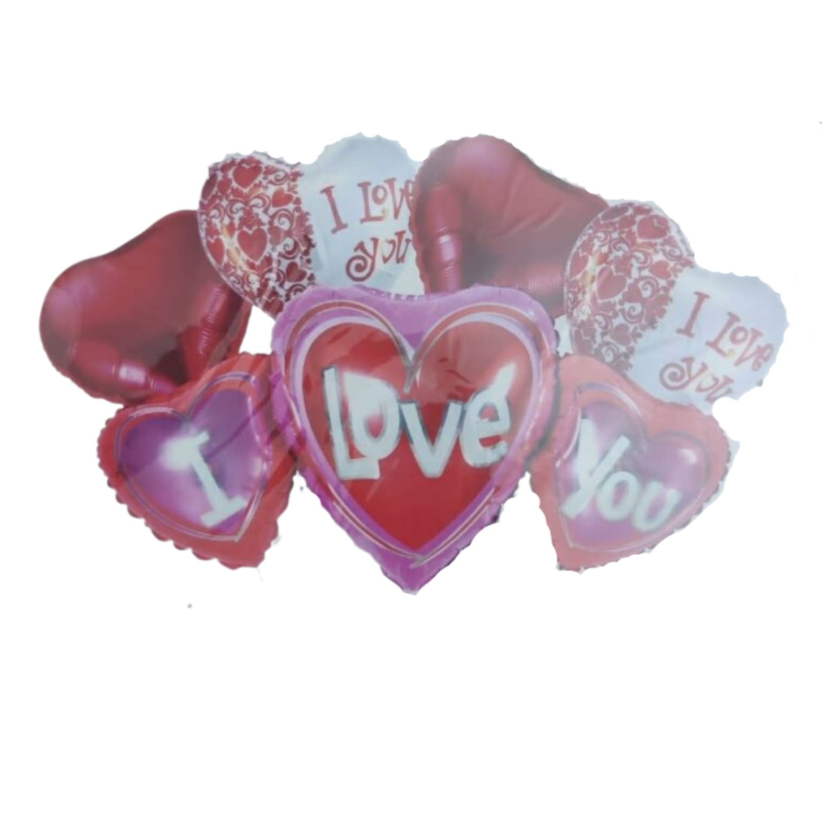I Love You Heart Foil Balloon Pack of 5