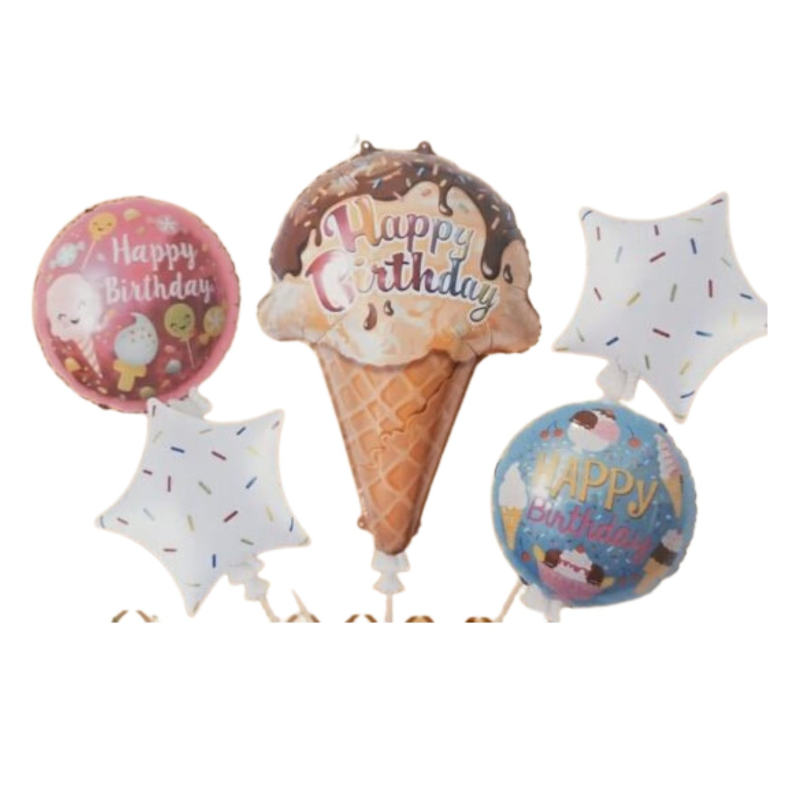 Happy Birthday Softy Foil Balloon Pack of 5