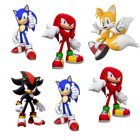 Sonic Theme Cutout (6 inches/250 GSM Cardstock/Mixcolour/12Pcs)